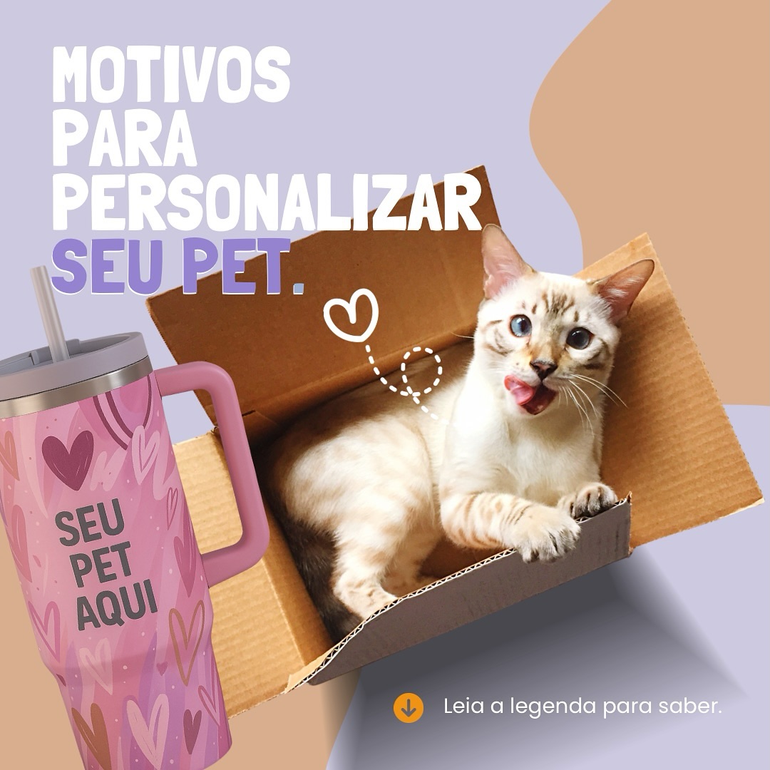 Imagem promocional com o título 'Motivos para personalizar seu pet'.